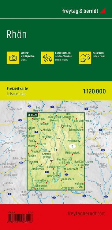 Produktbild: Freytag & berndt Freizeitkarte Rh&ouml;n 1:120.000