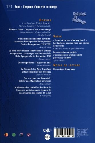 Produktbild: Espaces et soci&eacute;t&eacute;s: No 171