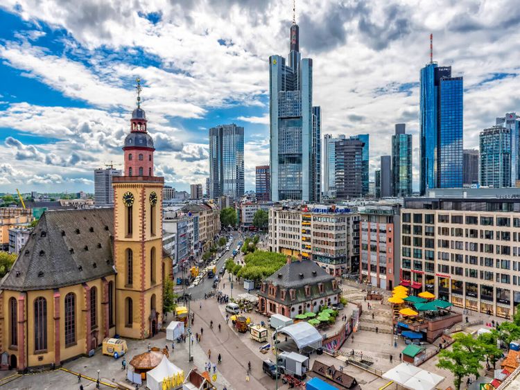 Produktbild: CALVENDO Puzzle Frankfurt Hauptwache und Katharinenkirche | 1000 Teile Lege-Gr&ouml;&szlig;e 64x48cm Foto-Puzzle f&uuml;r gl&uuml;ckliche Stunden