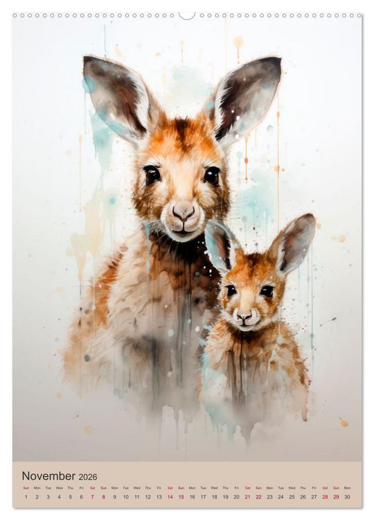 Produktbild: Cute animal families (High Quality Premium Wall Calendar 2026 DIN A2 portrait),CALVENDO 12 Month Wall Calendar