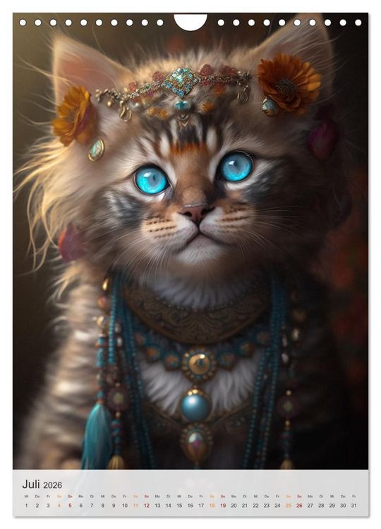 Produktbild: Boho Katzenbabys (Wandkalender 2026 DIN A4 hoch), CALVENDO Monatskalender