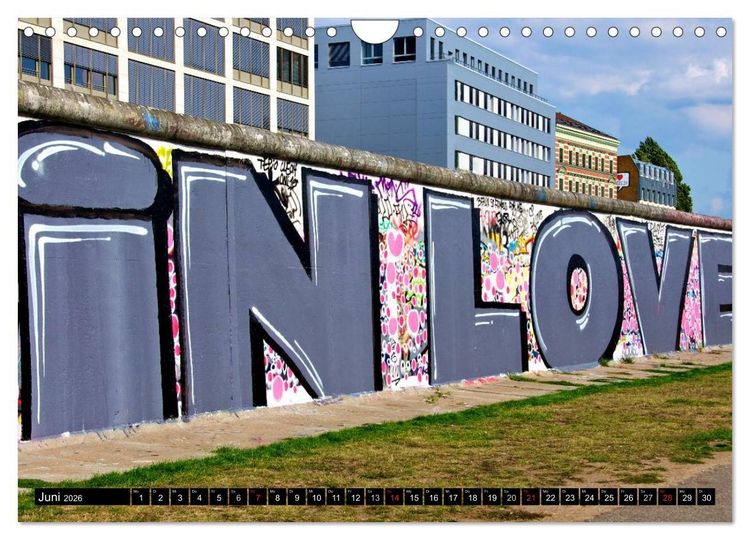 Produktbild: Berlin - Die East Side Gallery (Wandkalender 2026 DIN A4 quer), CALVENDO Monatskalender