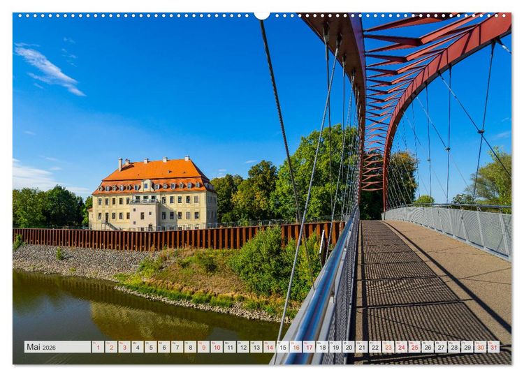 Produktbild: Riesa Impressionen (hochwertiger Premium Wandkalender 2026 DIN A2 quer), Kunstdruck in Hochglanz
