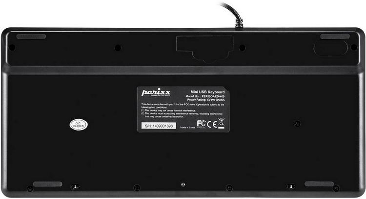 Produktbild: Perixx PERIBOARD-409DEU USB Tastatur Deutsch, QWERTZ Schwarz