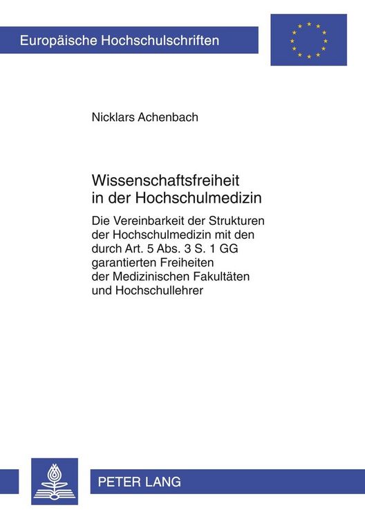 Produktbild: Wissenschaftsfreiheit in der Hochschulmedizin