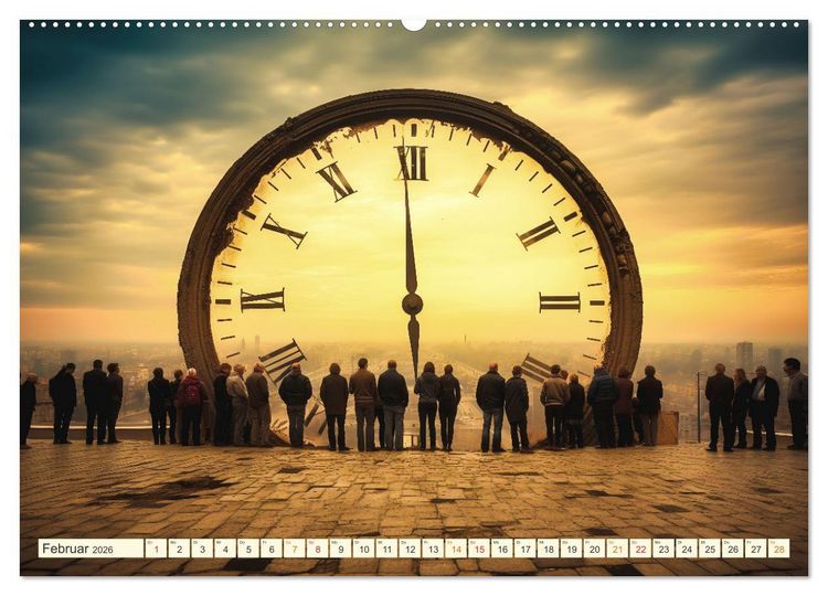 Produktbild: Keine Zukunft ohne die Zeit (Wandkalender 2026 DIN A2 quer), CALVENDO Monatskalender