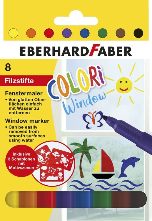 Produktbild: EBERHARD FABER Filzstifte Fenstermaler
