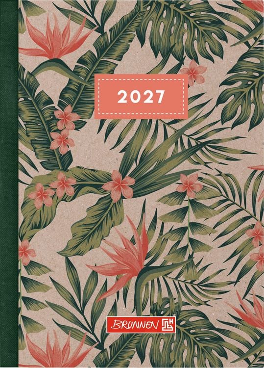 Produktbild: BRUNNEN 1073115017 Taschenkalender Mod. 731 2027 "Tropical" A6, Karton