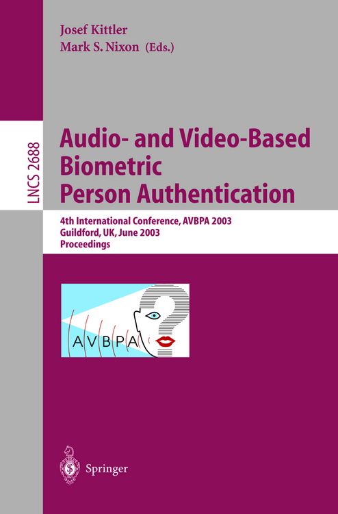Produktbild: Audio-and Video-Based Biometric Person Authentication