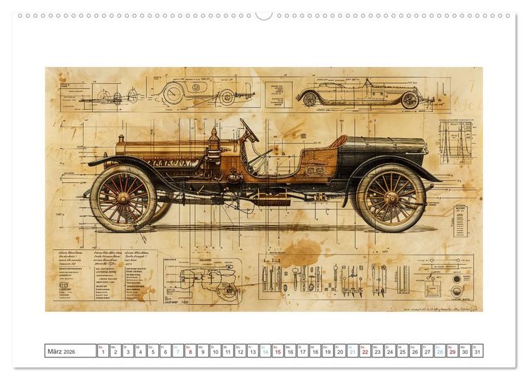 Produktbild: Fantastische Oldtimer (Wandkalender 2026 DIN A2 quer), CALVENDO Monatskalender
