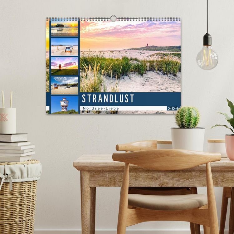 Produktbild: Strandlust Nordsee-Liebe (Wandkalender 2026 DIN A3 quer), CALVENDO Monatskalender