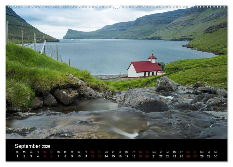 Produktbild: F&auml;r&ouml;er - Naturwunder im Nordatlantik (hochwertiger Premium Wandkalender 2026 DIN A2 quer), Kunstdruck in Hochglanz