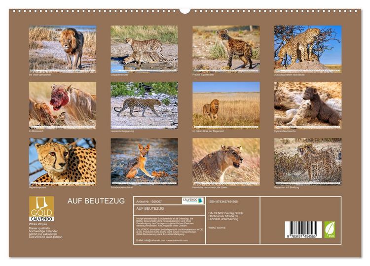 Produktbild: AUF BEUTEZUG (hochwertiger Premium Wandkalender 2026 DIN A2 quer), Kunstdruck in Hochglanz