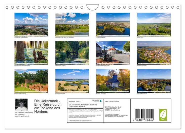 Produktbild: Die Uckermark - Eine Reise durch die Toskana des Nordens (Wandkalender 2026 DIN A4 quer), CALVENDO Monatskalender