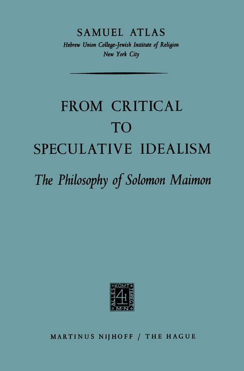 Produktbild: From Critical to Speculative Idealism