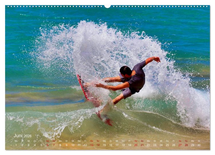 Produktbild: Surfen - die perfekte Welle (Wandkalender 2026 DIN A2 quer), CALVENDO Monatskalender