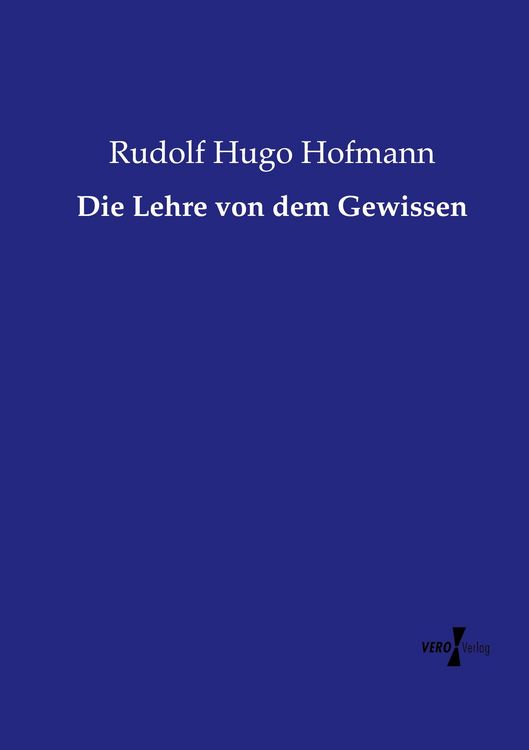 Produktbild: Die Lehre von dem Gewissen