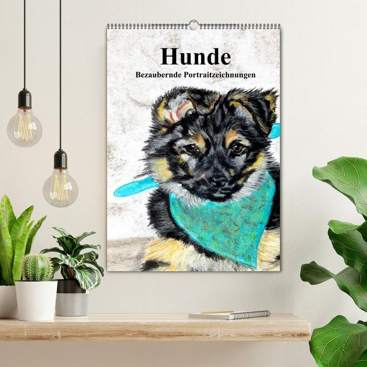 Produktbild: Hunde - Bezaubernde Portraitzeichnungen (Wandkalender 2026 DIN A2 hoch), CALVENDO Monatskalender