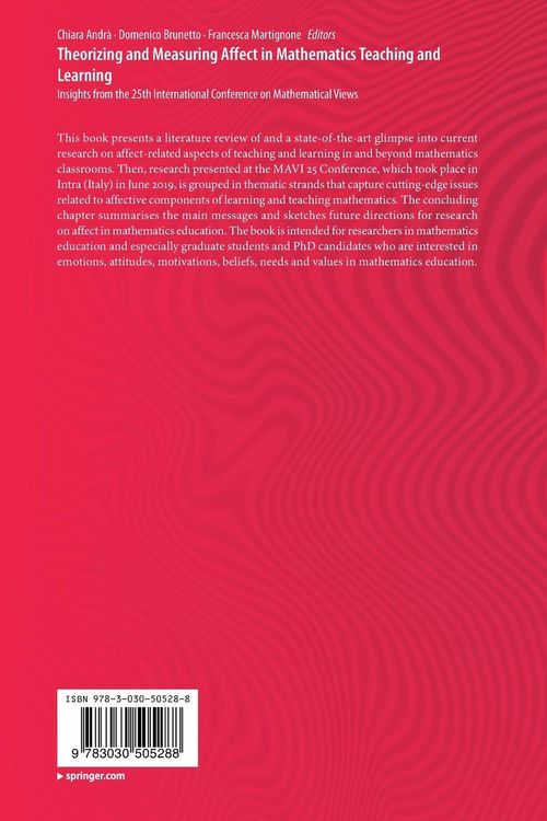 Produktbild: Theorizing and Measuring Affect in Mathematics Teaching and Learning