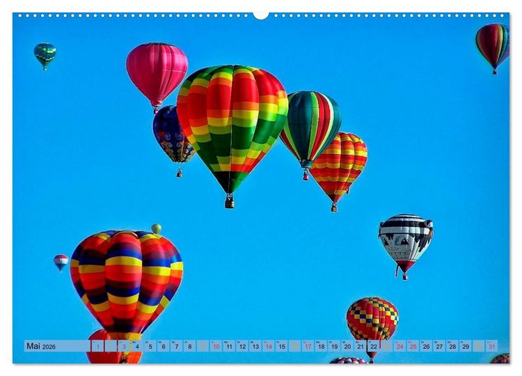 Produktbild: Fahren mit dem Ballon (Wandkalender 2026 DIN A2 quer), CALVENDO Monatskalender