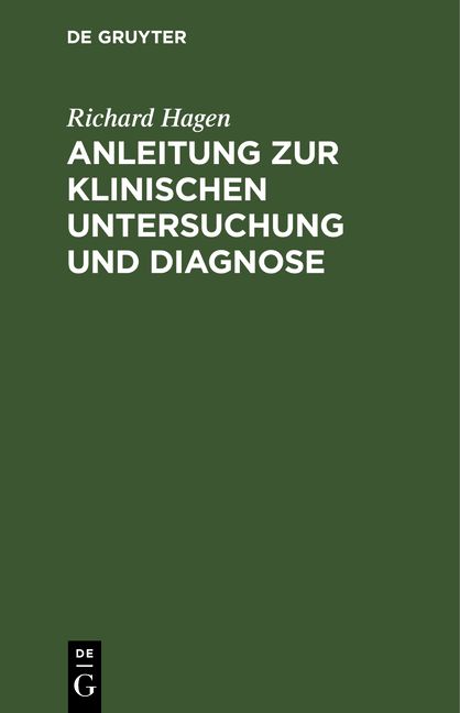 Produktbild: Anleitung zur klinischen Untersuchung und Diagnose