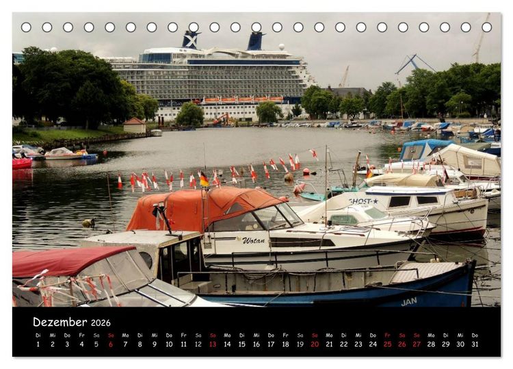 Produktbild: Kreuzfahrt erleben (Tischkalender 2026 DIN A5 quer), CALVENDO Monatskalender