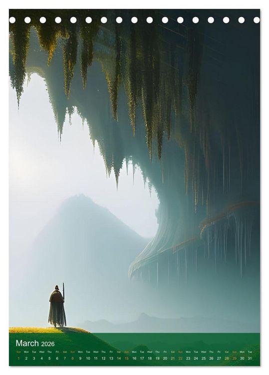 Produktbild: Epic Wanderings (Desk Calendar 2026 DIN A5 portrait), CALVENDO 12 Month DeskCalendar