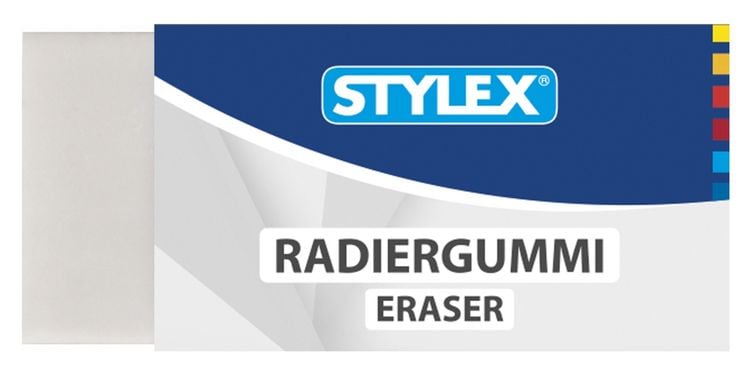 Produktbild: Stylex Radiergummi, wei&szlig;, 3er Set