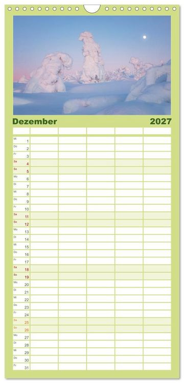Produktbild: Familienplaner 2027 - Stille Naturmomente mit 5 Spalten (Wandkalender, 21 x 45 cm) CALVENDO