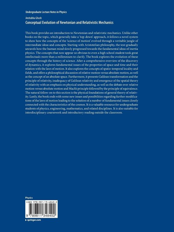 Produktbild: Conceptual Evolution of Newtonian and Relativistic Mechanics