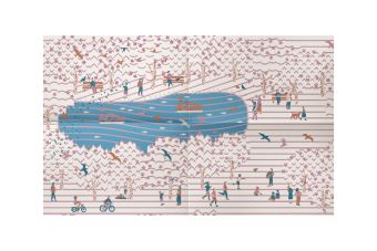 Produktbild: Moleskine Notizbuch Sammlerbox - Sakura, Large/A5, Liniert, Stoffeinband