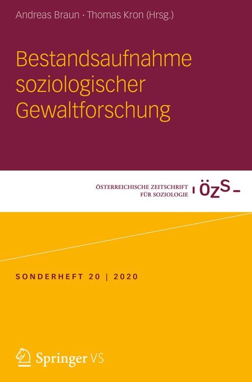 Produktbild: Bestandsaufnahme soziologischer Gewaltforschung