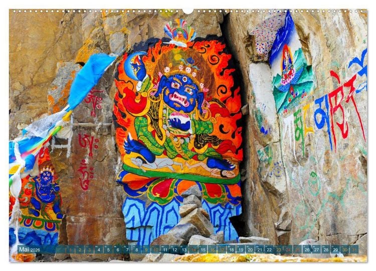 Produktbild: Mystische Wesen &ndash; Buddhistische Kunst im Himalaya (Wandkalender 2026 DIN A2 quer), CALVENDO Monatskalender