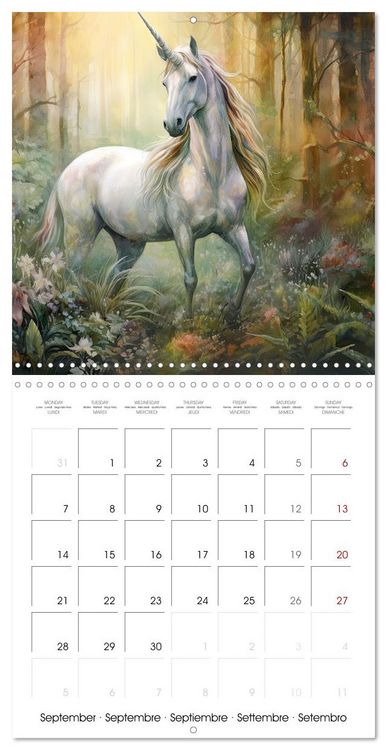 Produktbild: Unicorns, magical creatures (Wall Calendar 2026 12 &times; 12 Inch) CALVENDO 12 Month Wall Calendar