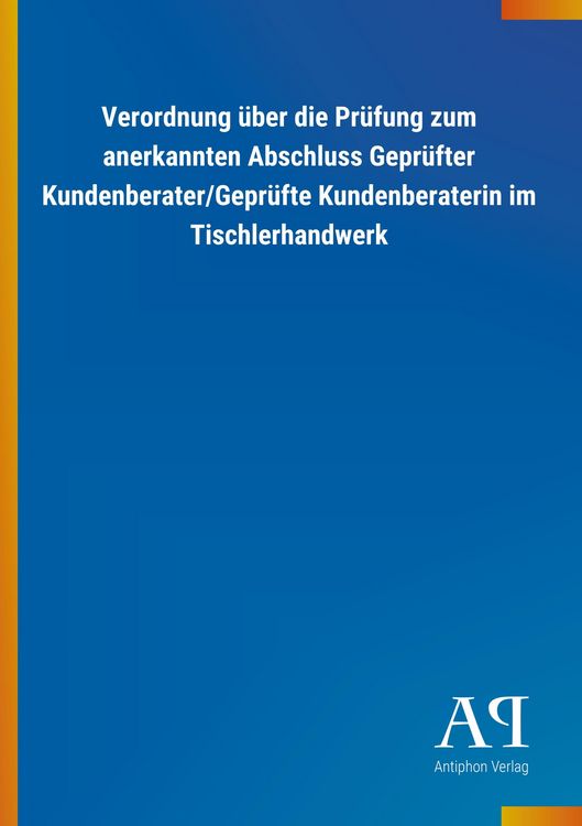 Produktbild: Verordnung &uuml;ber die Pr&uuml;fung zum anerkannten Abschluss Gepr&uuml;f