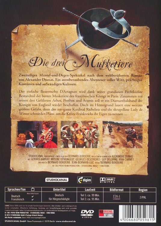 Produktbild: Die drei Musketiere - Teil 1&2 [2 DVDs]