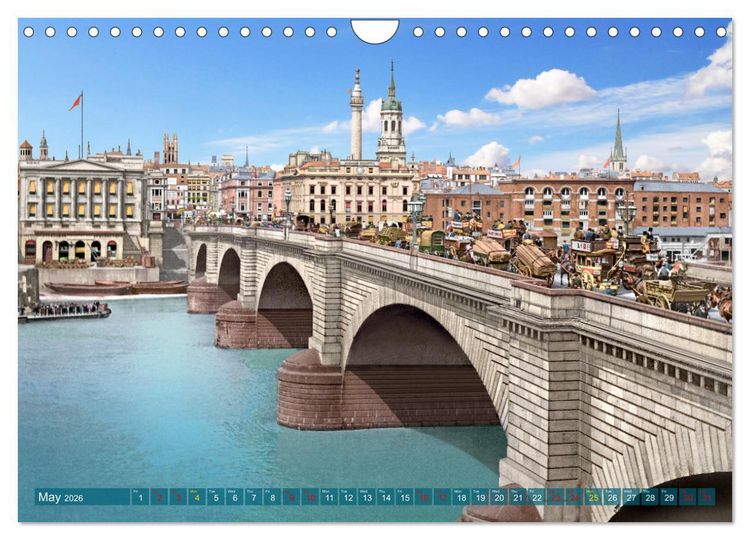 Produktbild: London around 1890-1900 - photos restored and colourised (Wall Calendar 2026 DIN A4 landscape), CALVENDO 12 Month Wall Calendar