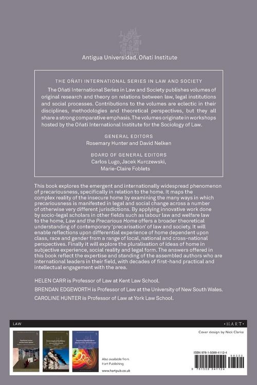 Produktbild: Law and the Precarious Home