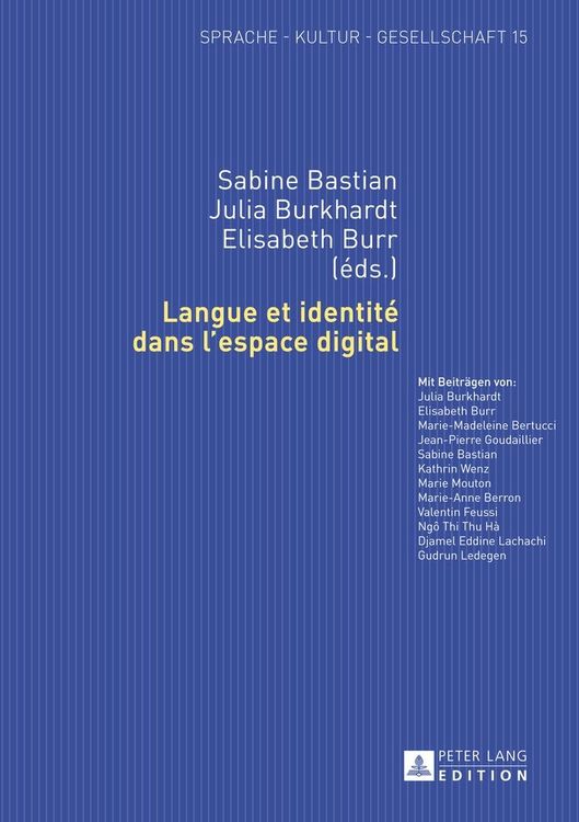 Produktbild: Langue et identit&eacute; dans l&rsquo;espace digital