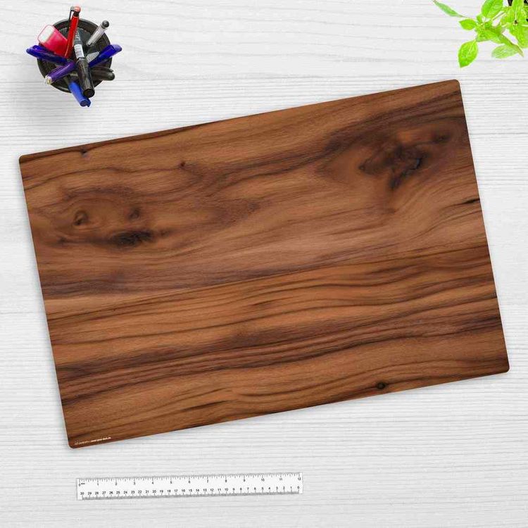 Produktbild: Cover-your-desk Schreibtischunterlage f&uuml;r Kinder und Erwachsene Nussbaum Holz, aus hochwertigem Vinyl, 60 x 40 cm