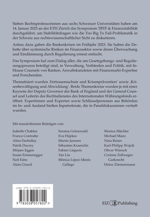 Produktbild: TBTF & Finanzstabilit&auml;t