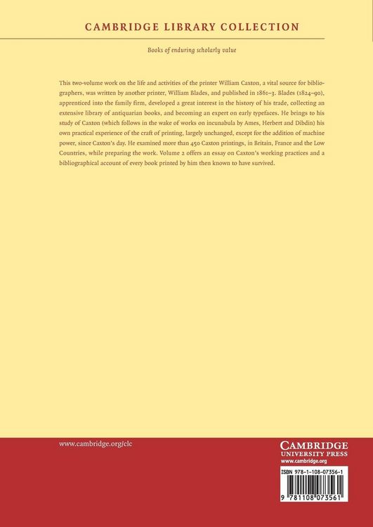 Produktbild: The Life and Typography of William Caxton, England's First Printer