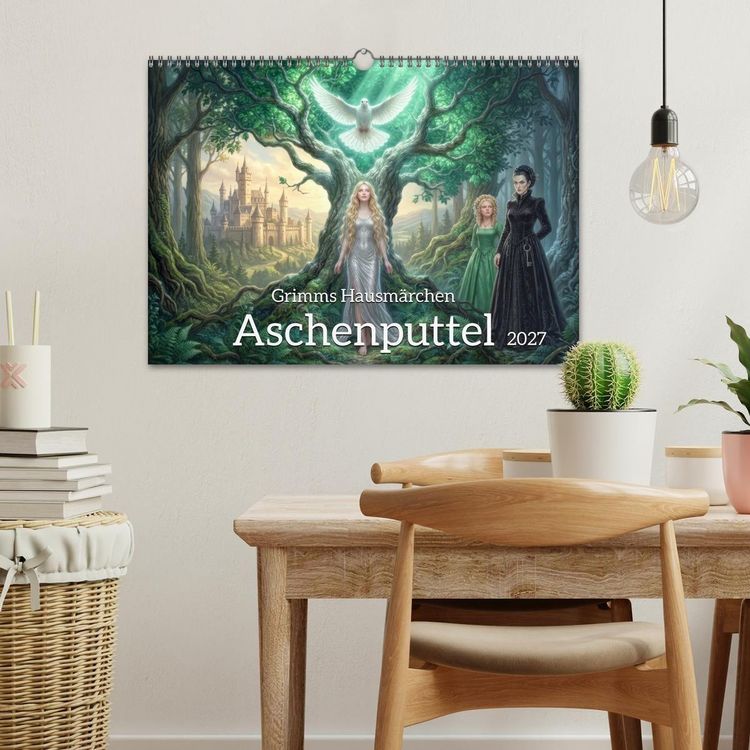 Produktbild: Grimms Hausm&auml;rchen Aschenputtel (Wandkalender 2027 DIN A3 quer), CALVENDO Monatskalender