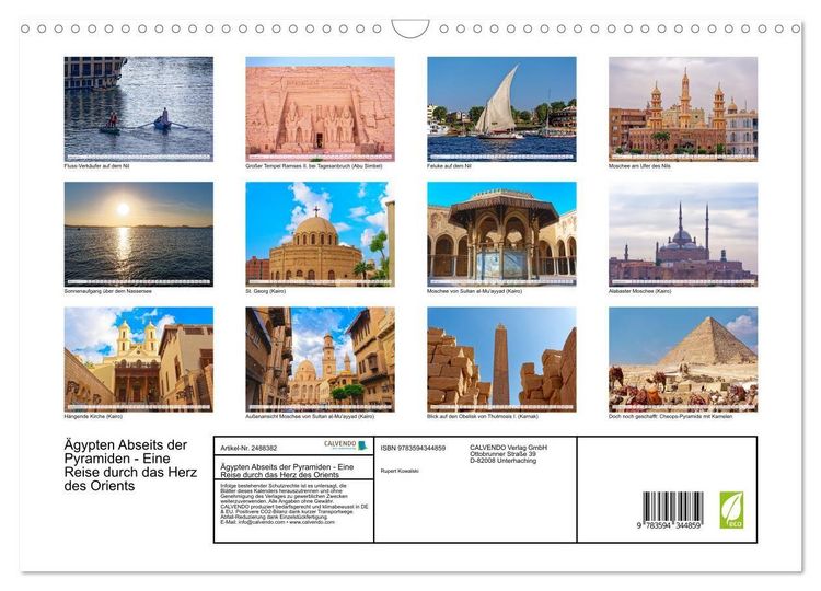 Produktbild: &Auml;gypten Abseits der Pyramiden - Eine Reise durch das Herz des Orients (Wandkalender 2027 DIN A3 quer), CALVENDO Monatskalender