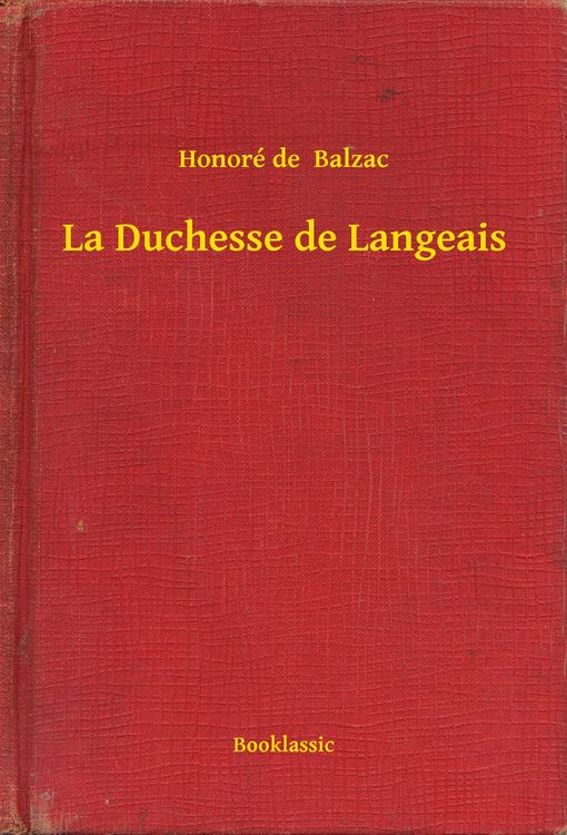 Produktbild: La Duchesse de Langeais