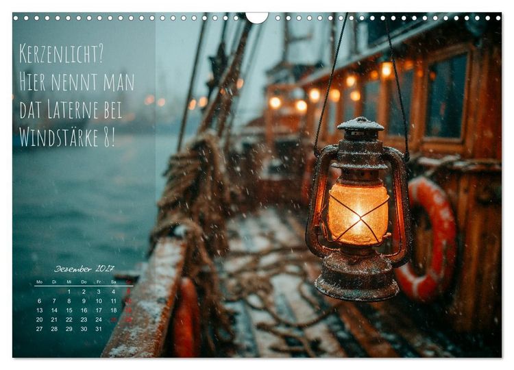 Produktbild: Moin Moin ist schon gesabbel - Norddeutscher Spr&uuml;che-Kalender (Wandkalender 2027 DIN A3 quer), CALVENDO Monatskalender