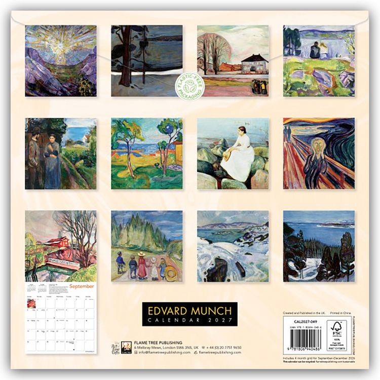 Produktbild: Edvard Munch 2027 &ndash; Original Flame Tree Publishing-Kalender [Kalender]