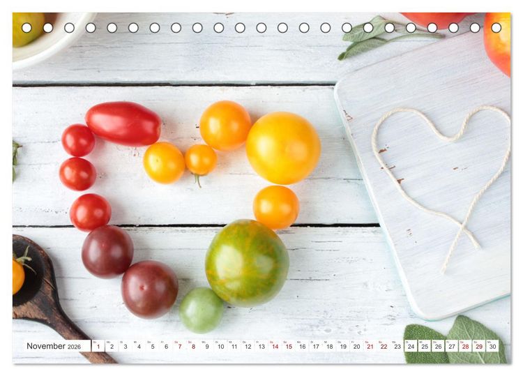 Produktbild: Alte Historische Tomaten (Tischkalender 2026 DIN A5 quer), CALVENDO Monatskalender