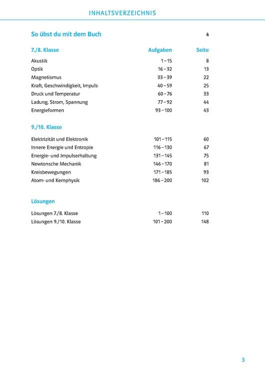 Produktbild: Klett 200 Physik&uuml;bungen wie in der Schule Klasse 7 - 10