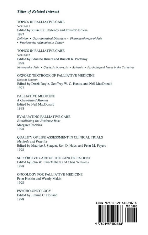 Produktbild: Topics in Palliative Care